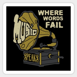 Where word fail music speaks Sticker